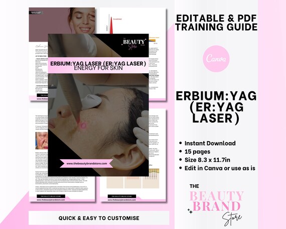Part 5 Erbium YAG Laser (Er:YAG Laser), Skin Laser Theory Guide, Student, Tutor, Training Manual Resource, Editable Template + PDF eBook