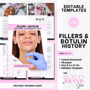 Minigids esthetiek: huidvullers en geschiedenis van botulinetoxines (bewerkbaar pdf-e-book)