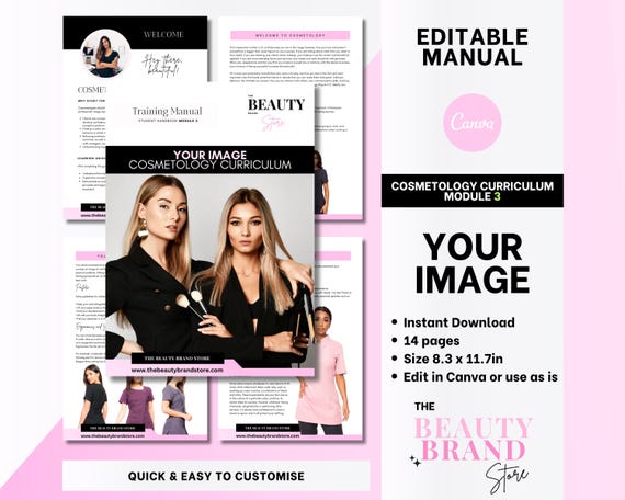 Cosmetology Curriculum for Cosmetologists Module 3, Your Professional Image, Students, Educator Resource, Training Manual, Edit in Canva