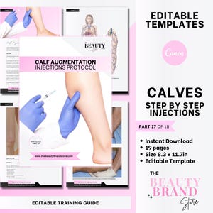 Gids voor kuitvergroting: injectables-protocol, bewerkbaar pdf-e-book