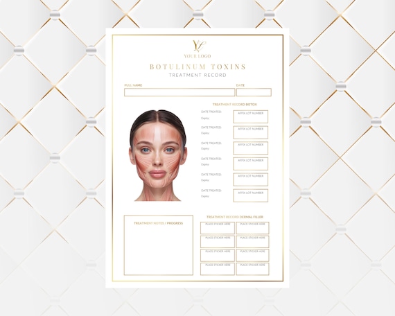 Botox and Fillers Treatment Record, Injector Forms (Editable Document)