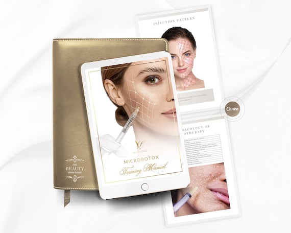 Microtox Mesotox Training Manual, Micro Botox Training Guide, Editable in Canva