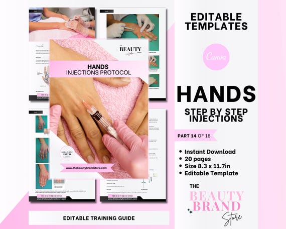 Part 14 Aesthetics Mini Guide: Hand Filling, Nurse Injector, Educator, Student, Editable PDF eBook