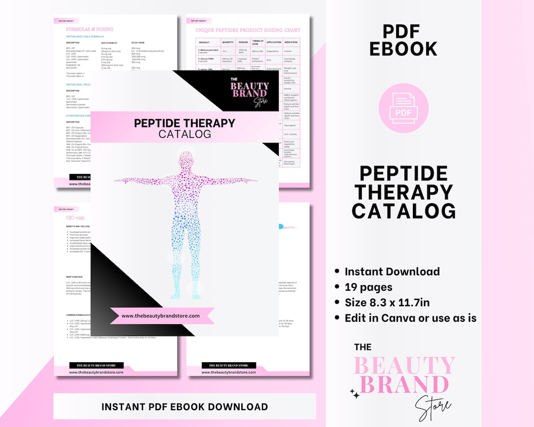 Peptide Therapy Catalog, Peptides Cheat Sheet Booklet, Peptides PDF