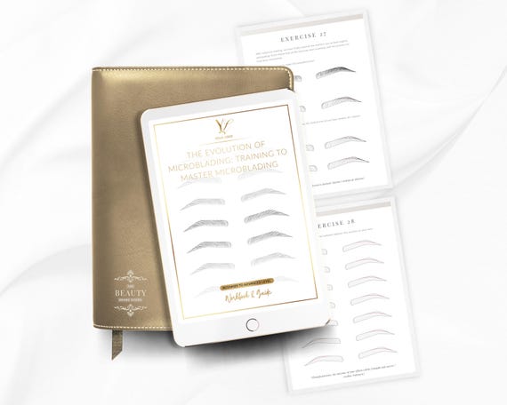 The Evolution of Microblading | Master Microblading Hairstrokes & Brow Practice | Editable Canva Training Manual