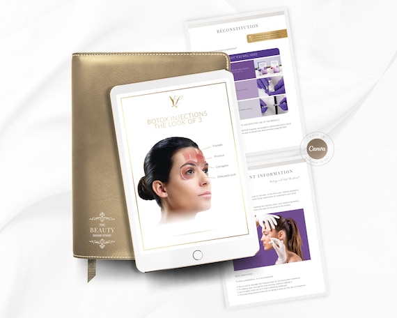 Botox Injection Training Manual, Cosmetic Aesthetics Guide (Editable PDF EBook)