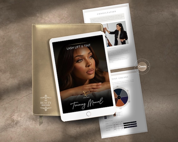 Lash Lift & Training Manual | Editable Lash Lift Esthetician Training Course | Canva Template | Instant Download | Lashes Beautician Guide