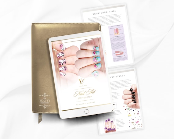 Editable Nail Art Training Manual | Canva Template (Instant Download)