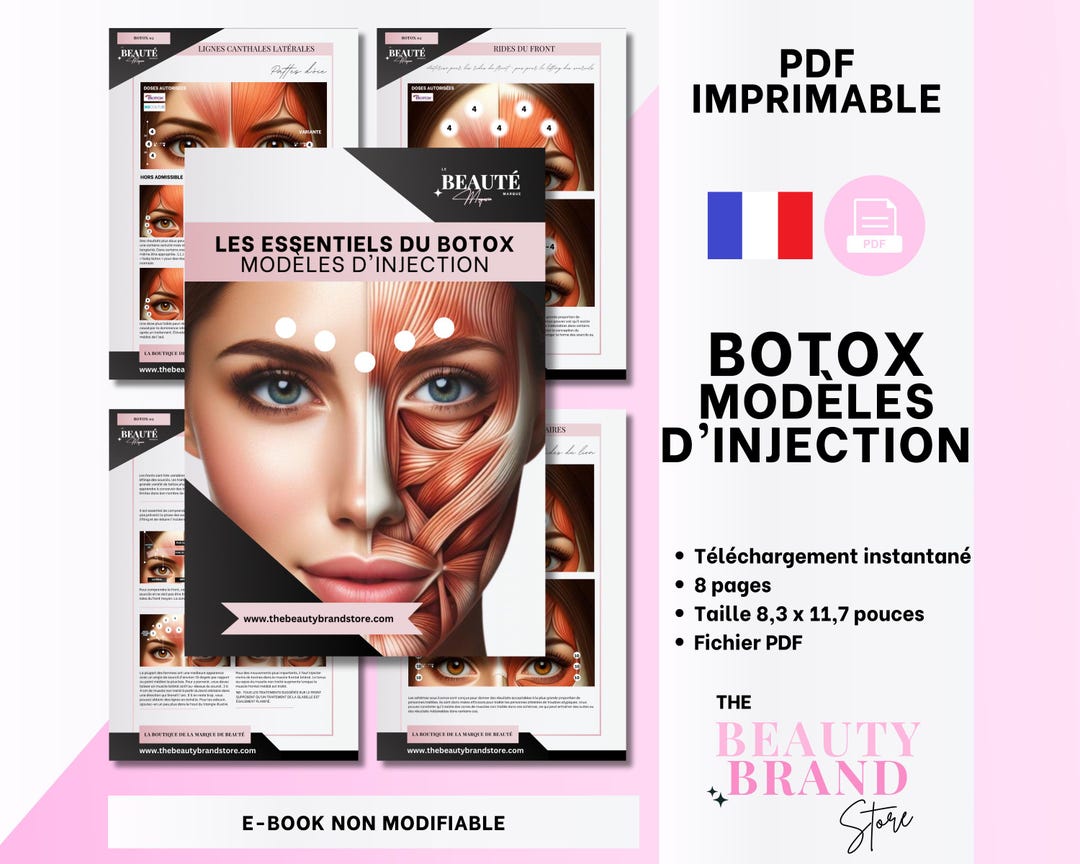 フランスのボトックス注射パターン小冊子：リファレンスガイド（印刷
