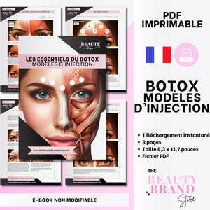 French Botox Injection Patterns Booklet: Reference Guide (Printable PDF eBook)