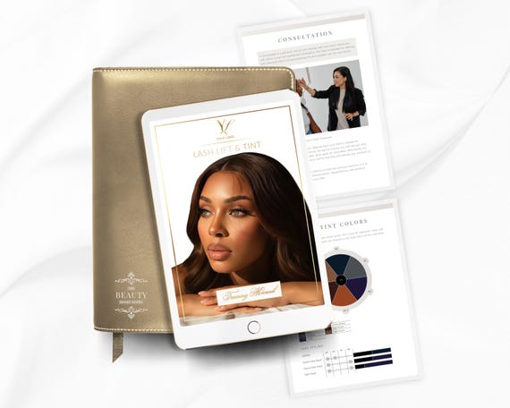 Lash Lift Training Manual | Editable Canva Esthetician Course (Digital Download)