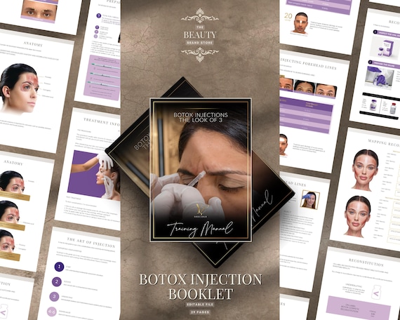 Botox Training Manual, DIY or Professional, Beginners, Cosmetic Aesthetics, Botox Injections Guide, Protocol Booklet, Editable PDF EBook