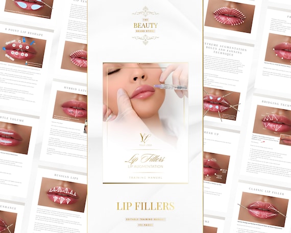 Lip Filler Training Manual: Augmentation Techniques (Editable Canva PDF eBook)