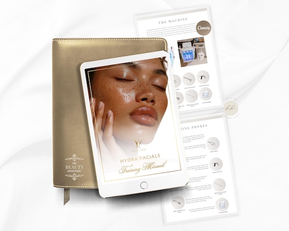 Hydrating Facials Guide, Hydradermabrasion Training Manual, Editable Hydrafacials Advanced Skincare Course for Beauty Trainers