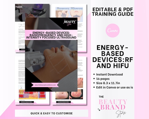 Part 8 Energy-Based Devices: Radiofrequency and High-Intensity Focused Ultrasound, Training Manual Resources, Editable Template + PDF eBook