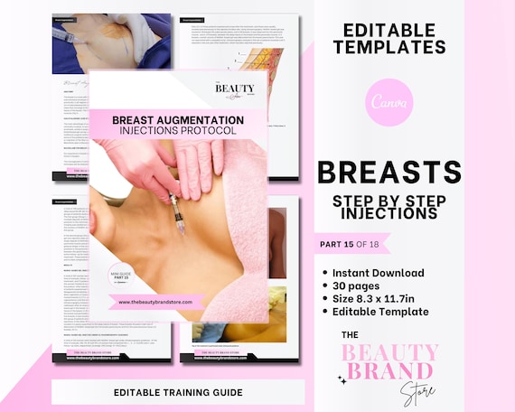 Part 15 Aesthetics Mini Guide: Breast Filler Guidance, Nurse Injector, Educator, Student, Editable PDF eBook