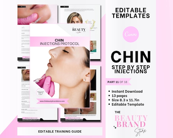 Part 11 Aesthetics Mini Guide: Chin Augmentation, HA & CaHa, Nurse Injector, Educator, Student, Editable PDF eBook