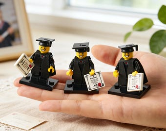 Minifiguras de graduación personalizadas, regalos de graduación personalizados de 2026, minifiguras de graduación personalizadas, regalos de graduación para él y para ella, figuras personalizadas