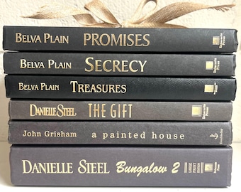 Black Decor Books, Decorative Vintage Books, Staging Books, Home Library Decor, Bookshelf Decor, Home Decor Stack of Books,Black Book Bundle