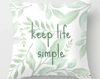 taylor s on Etsy Keep life simple, farmhouse pillow