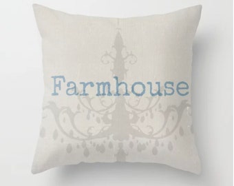Decorative Pillow, Farmhouse Pillow, Square Throw Pillow, Indoor Pillow, Accent Pillow, Living Room Pillow, Chandelier Decor