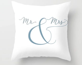 Mr & Mrs Pillow, Wedding Gift, Anniversary Gift, Love Pillow, Unity, Bedroom Accent Pillow, Marriage Pillow Decor, Wedding Decor