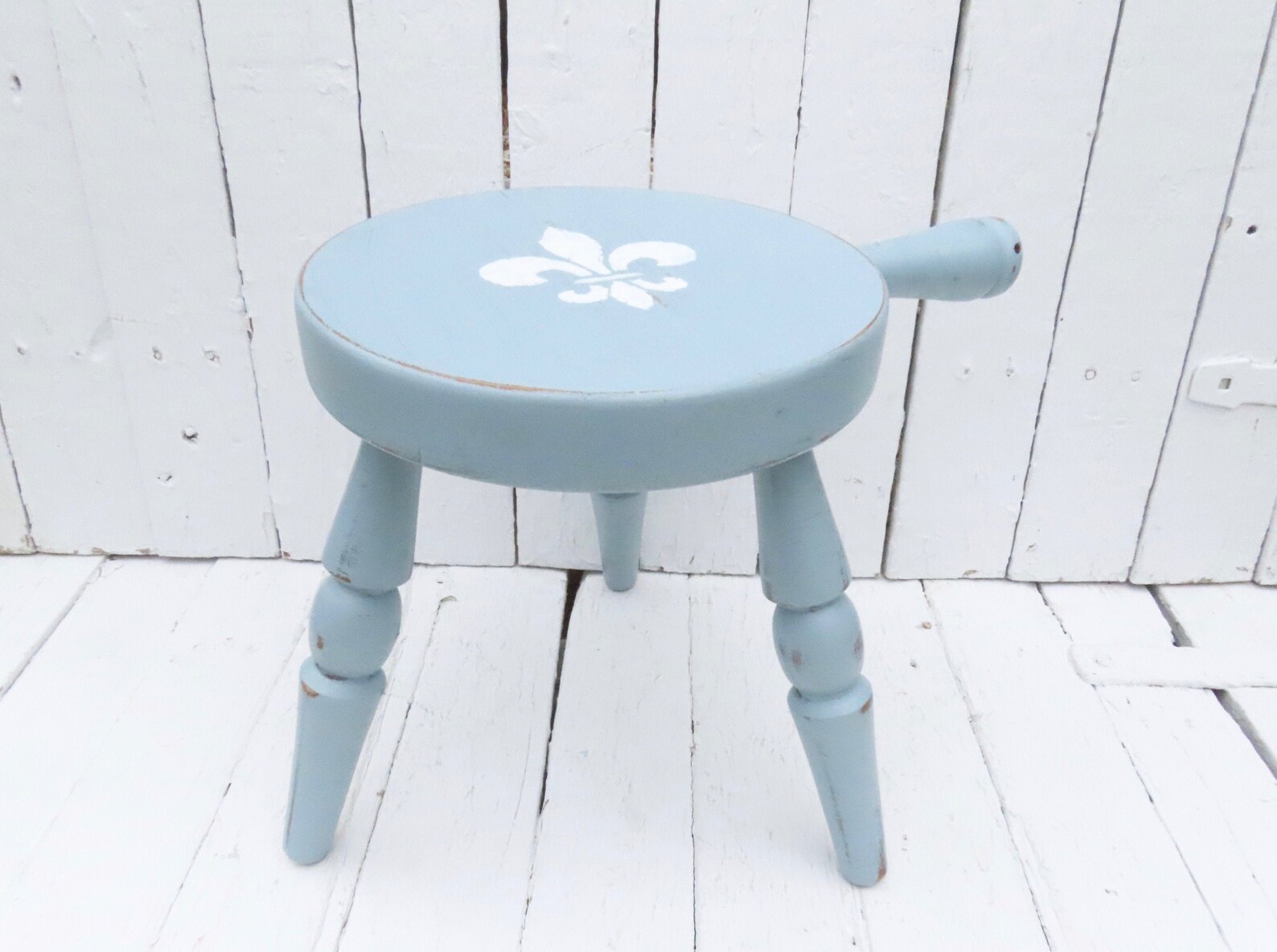 Vintage Melken Hocker Bauernhaus Dekor Paris Fleur De Lis | Etsy