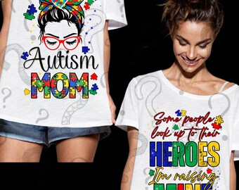 2 Autism Mom PNG's transparent background