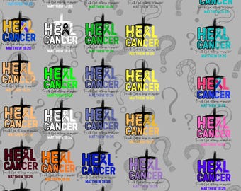 He Can Heal Cancer PNG: Ribbon Designs (Digital Download)