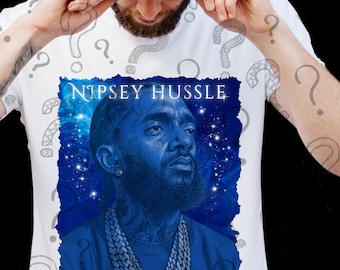 Nipsey Hussle Blue Night Sky PNG File: DTF Sublimation Print Ready