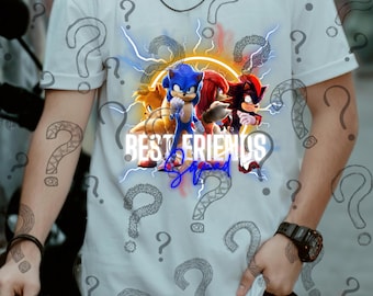 Sonic and Friends PNG, DTF Sublimation File