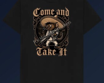 Western Mouse Come and take it PNG, Sombrero Western Graphic, Texas Style Shirt Design, 3 different prints
