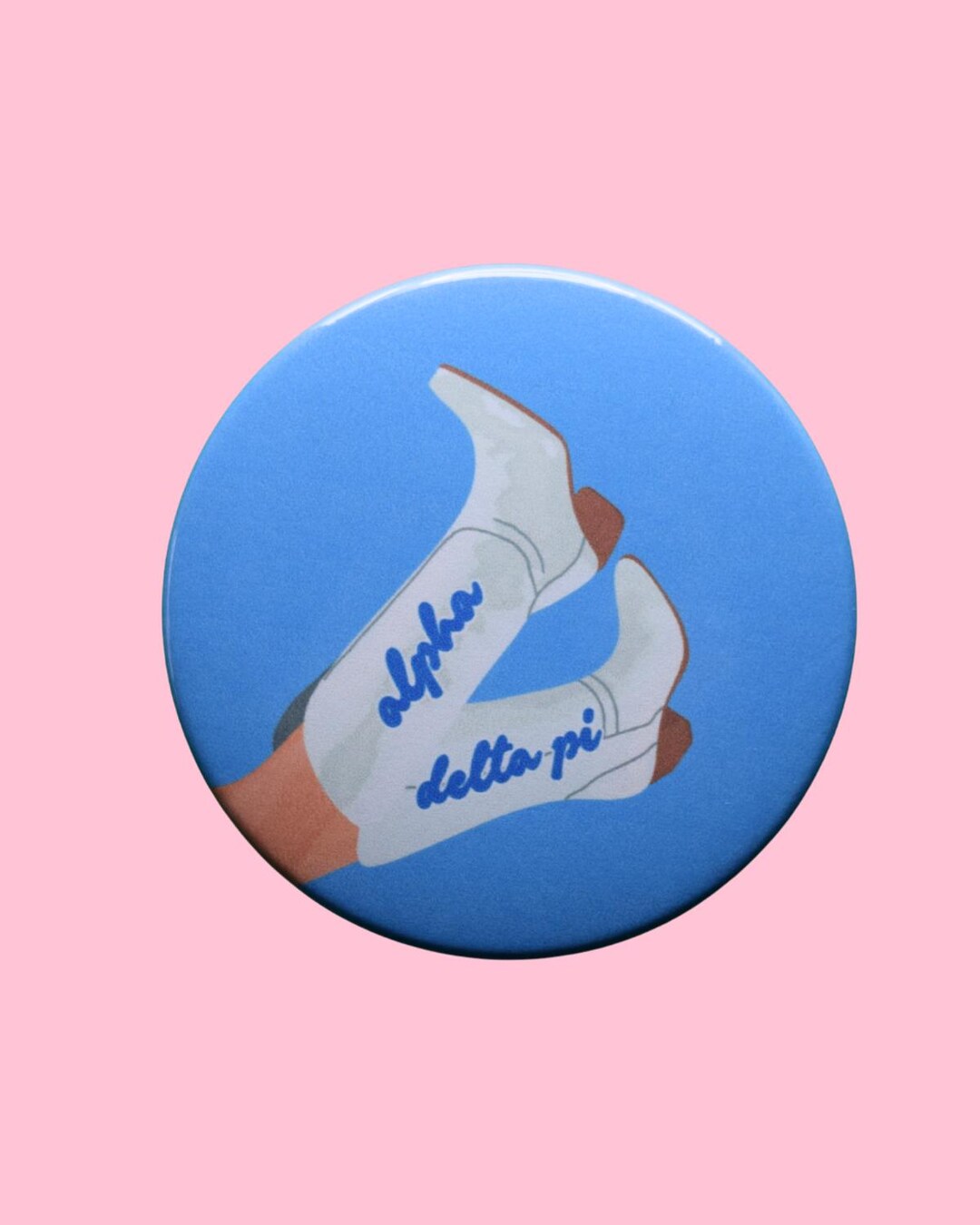 Alpha Delta Pi Cowgirl Blank Boot Button: Adpi Sorority Pin Badge - Etsy