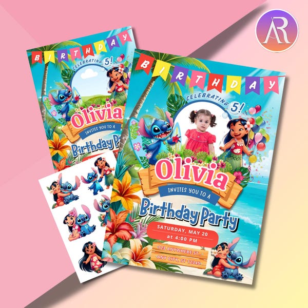 de fête d'anniversaire de couture | Modèle de toile modifiable | Téléchargement instantané