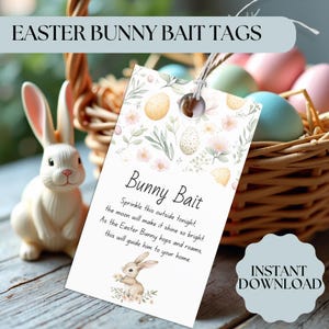Étiquettes d'appât lapin de Pâques - imprimables 2 x 3,5 pouces cadeaux - téléchargement immédiat - nourriture pour lapin - activités de Pâques pour les enfants - magie de Pâques - carte de lapin