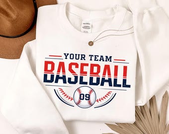 Custom Team Baseball Shirt Personalized Sports Fan Tee