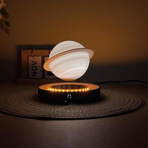 Floating Saturn Lamp – LED Night Light with Magnetic Levitation, Perfect Unique Gift for Home, Office, Bedroom, or Special Occasions Decor