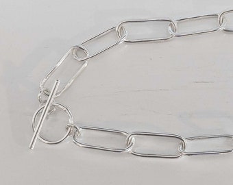 Sterling Silver Paperclip Necklace