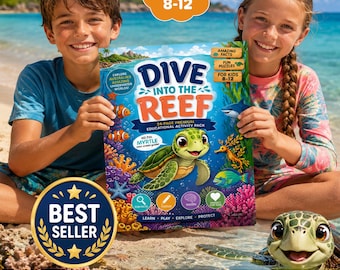 Ocean Activity Pack - Kids Ocean Worksheets, ages 8 to 12. Great Barrier Reef Homeschool Science, Australian Animals (Digital Download)