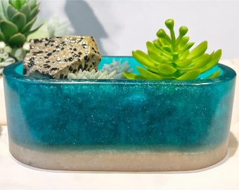 Faux succulent plant garden desk decor