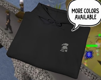 Ironman Oldschool Runescape embroidered UnisexHooded Sweatshirt, gifts for him, Gamer Gift, Video Game Merch, OSRS Hardcore, Runescape3