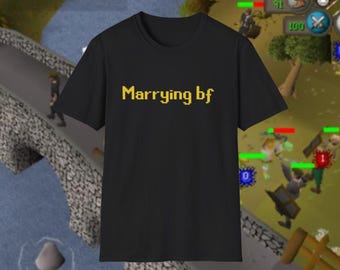 RuneScape Style Gamer Engagement T-Shirt: Gift for Fiancé