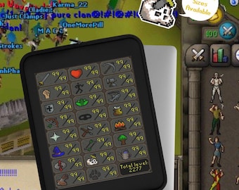 RuneScape Laptop Sleeve or tablet case, Maxed Stats Gamer