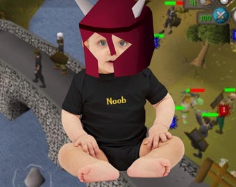 Funny Infant Jersey One Piece - Old School RuneScape style gift, Baby Shower Gift, Playful Outfit, New Parent Gift, Osrs gamer onesie