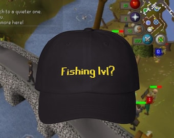 RuneScape Fishing Level Embroidered Dad Cap