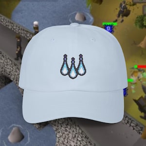 ICE BARRAGE RuneScape Embroidered Classic Dad Cap, Gaming Hat, Osrs Adjustable Cap, Perfect Gift for Boyfriend, Runescape gift