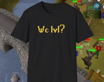 Woodcutting Level Gamer T-Shirt, Old School RuneScape Unisex Tee