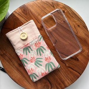 Rosa geblümte iPhone Hülle/ iPhone Hülle mit Vortasche für iPhone 16 iPhone 16 pro iPhone 16 pro max iPhone 13 Pro Max iPhone 15 pro max