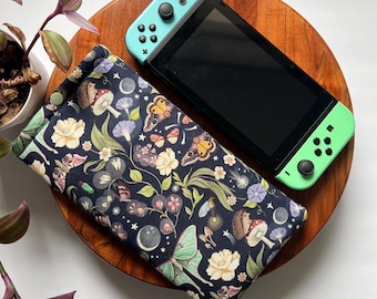 Funda acolchada Luna Moth para Nintendo Switch, Switch OLED y Switch Lite. Estuche protector para Nintendo Switch On the Go, funda para Switch 2.
