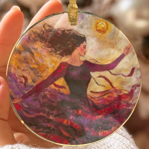 Whimsical Goddess Acrylic Ornaments | Artistic Holiday Decor, Unique Gifts, Home Decoration, Christmas Tree Accents, Customizable Keepsake